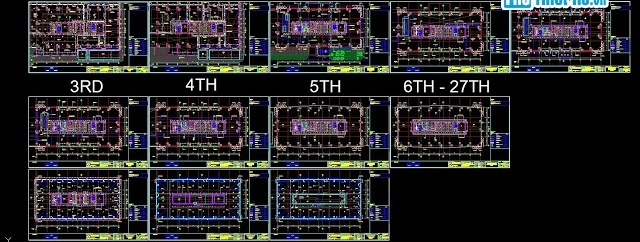 Bản vẽ autocad khách sạn Hanoi Plaza - Ảnh 3
